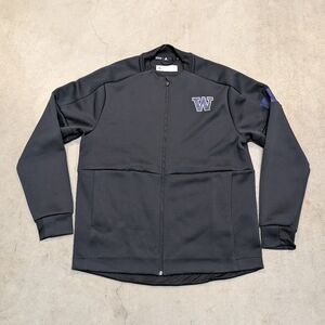 Adidas Washington Huskies Men's L Player Issues Full Zip Track Jacket Mid Weight